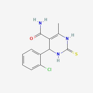 4-(2-chlorophenyl)-6-methyl-2-thioxo-1,2,3,4-tetrahydro-5-pyrimidinecarboxamide