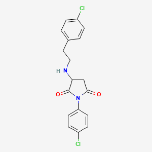 1-(4-chlorophenyl)-3-{[2-(4-chlorophenyl)ethyl]amino}-2,5-pyrrolidinedione