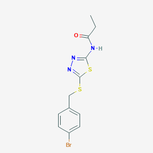 N-{5-[(4-bromobenzyl)sulfanyl]-1,3,4-thiadiazol-2-yl}propanamide