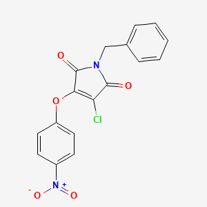 molecular formula C17H11ClN2O5 B4907386 1-benzyl-3-chloro-4-(4-nitrophenoxy)-1H-pyrrole-2,5-dione 