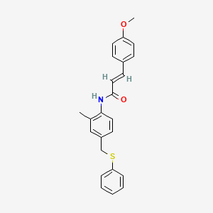 3-(4-methoxyphenyl)-N-{2-methyl-4-[(phenylthio)methyl]phenyl}acrylamide