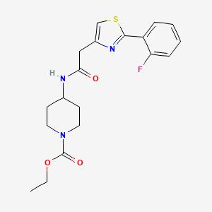 ETHYL 4-{2-[2-(2-FLUOROPHENYL)-1,3-THIAZOL-4-YL]ACETAMIDO}PIPERIDINE-1-CARBOXYLATE