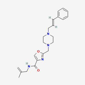 N-(2-methyl-2-propen-1-yl)-2-({4-[(2E)-3-phenyl-2-propen-1-yl]-1-piperazinyl}methyl)-1,3-oxazole-4-carboxamide