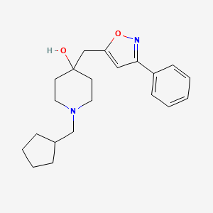 1-(cyclopentylmethyl)-4-[(3-phenyl-5-isoxazolyl)methyl]-4-piperidinol