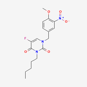 5-fluoro-1-(4-methoxy-3-nitrobenzyl)-3-pentyl-2,4(1H,3H)-pyrimidinedione