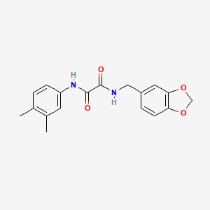 molecular formula C18H18N2O4 B4907425 N-(1,3-benzodioxol-5-ylmethyl)-N'-(3,4-dimethylphenyl)ethanediamide 