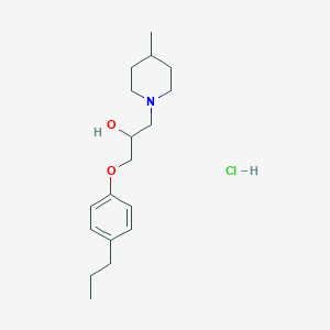 1-(4-methyl-1-piperidinyl)-3-(4-propylphenoxy)-2-propanol hydrochloride