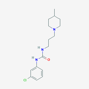 molecular formula C16H24ClN3O B4907477 N-(3-chlorophenyl)-N'-[3-(4-methyl-1-piperidinyl)propyl]urea 