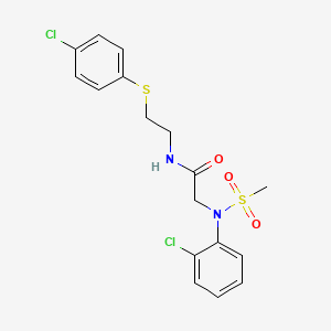 N~2~-(2-chlorophenyl)-N~1~-{2-[(4-chlorophenyl)thio]ethyl}-N~2~-(methylsulfonyl)glycinamide