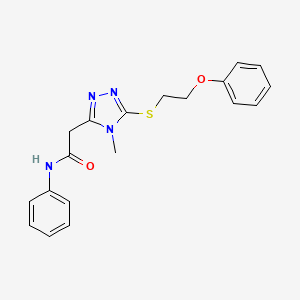 2-{4-methyl-5-[(2-phenoxyethyl)thio]-4H-1,2,4-triazol-3-yl}-N-phenylacetamide