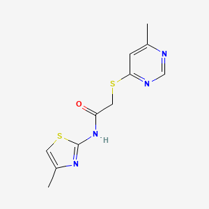 2-[(6-methyl-4-pyrimidinyl)thio]-N-(4-methyl-1,3-thiazol-2-yl)acetamide