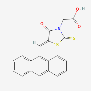 [5-(9-anthrylmethylene)-4-oxo-2-thioxo-1,3-thiazolidin-3-yl]acetic acid