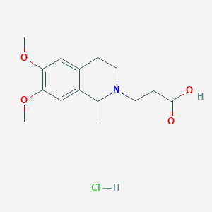 molecular formula C15H22ClNO4 B4907542 3-(6,7-dimethoxy-1-methyl-3,4-dihydro-2(1H)-isoquinolinyl)propanoic acid hydrochloride 