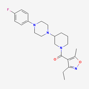 1-{1-[(3-ethyl-5-methyl-4-isoxazolyl)carbonyl]-3-piperidinyl}-4-(4-fluorophenyl)piperazine