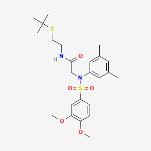 N~1~-[2-(tert-butylthio)ethyl]-N~2~-[(3,4-dimethoxyphenyl)sulfonyl]-N~2~-(3,5-dimethylphenyl)glycinamide