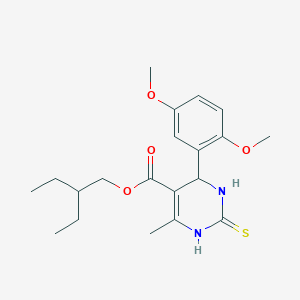 2-ethylbutyl 4-(2,5-dimethoxyphenyl)-6-methyl-2-thioxo-1,2,3,4-tetrahydro-5-pyrimidinecarboxylate