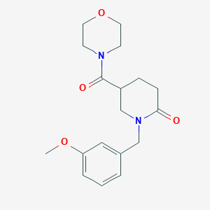 molecular formula C18H24N2O4 B4907595 1-(3-methoxybenzyl)-5-(4-morpholinylcarbonyl)-2-piperidinone 