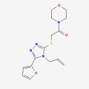 molecular formula C15H18N4O3S B4907612 4-({[4-allyl-5-(2-furyl)-4H-1,2,4-triazol-3-yl]thio}acetyl)morpholine 