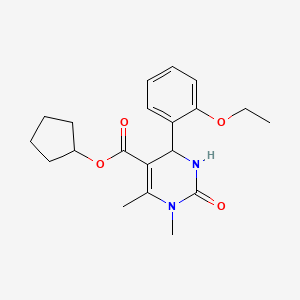 cyclopentyl 4-(2-ethoxyphenyl)-1,6-dimethyl-2-oxo-1,2,3,4-tetrahydro-5-pyrimidinecarboxylate