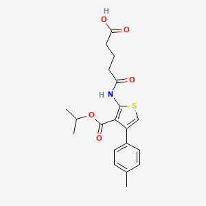 molecular formula C20H23NO5S B4907656 5-{[3-(isopropoxycarbonyl)-4-(4-methylphenyl)-2-thienyl]amino}-5-oxopentanoic acid CAS No. 351000-46-9