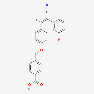 4-({4-[2-cyano-2-(3-fluorophenyl)vinyl]phenoxy}methyl)benzoic acid
