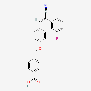 molecular formula C23H16FNO3 B4907660 4-({4-[2-cyano-2-(3-fluorophenyl)vinyl]phenoxy}methyl)benzoic acid 