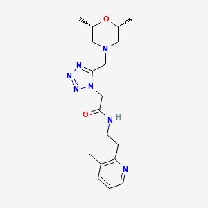 2-[5-[[(2S,6R)-2,6-dimethylmorpholin-4-yl]methyl]tetrazol-1-yl]-N-[2-(3-methylpyridin-2-yl)ethyl]acetamide