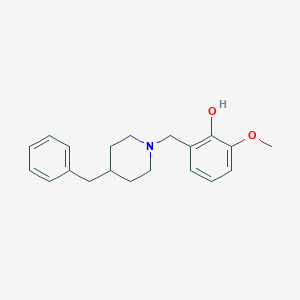 molecular formula C20H25NO2 B4907713 2-[(4-benzyl-1-piperidinyl)methyl]-6-methoxyphenol 