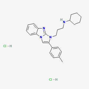 molecular formula C25H32Cl2N4 B4907718 N-{3-[2-(4-methylphenyl)-1H-imidazo[1,2-a]benzimidazol-1-yl]propyl}cyclohexanamine dihydrochloride 