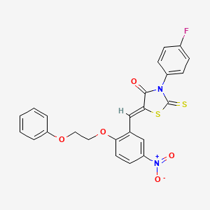 3-(4-fluorophenyl)-5-[5-nitro-2-(2-phenoxyethoxy)benzylidene]-2-thioxo-1,3-thiazolidin-4-one