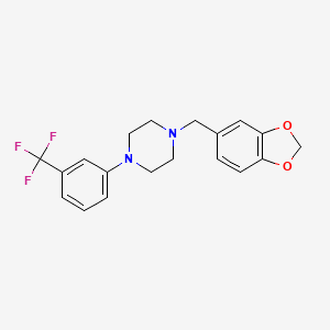 1-(1,3-benzodioxol-5-ylmethyl)-4-[3-(trifluoromethyl)phenyl]piperazine