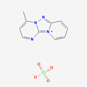 6-Methyl-3,7,8-triaza-1-azoniatricyclo[7.4.0.02,7]trideca-1,3,5,8,10,12-hexaene;perchlorate