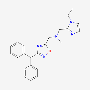 1-[3-(diphenylmethyl)-1,2,4-oxadiazol-5-yl]-N-[(1-ethyl-1H-imidazol-2-yl)methyl]-N-methylmethanamine