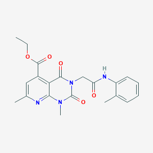 ethyl 1,7-dimethyl-3-{2-[(2-methylphenyl)amino]-2-oxoethyl}-2,4-dioxo-1,2,3,4-tetrahydropyrido[2,3-d]pyrimidine-5-carboxylate