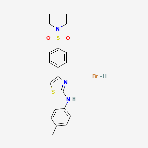 N,N-diethyl-4-{2-[(4-methylphenyl)amino]-1,3-thiazol-4-yl}benzenesulfonamide hydrobromide