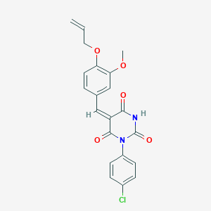 5-[4-(allyloxy)-3-methoxybenzylidene]-1-(4-chlorophenyl)-2,4,6(1H,3H,5H)-pyrimidinetrione