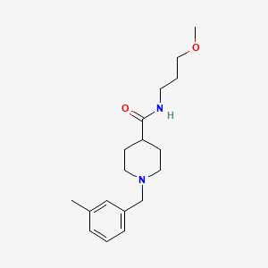 N-(3-methoxypropyl)-1-(3-methylbenzyl)-4-piperidinecarboxamide