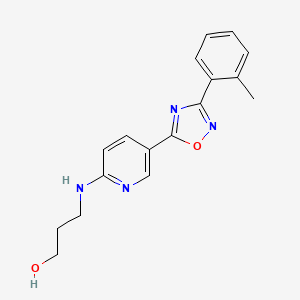 3-({5-[3-(2-methylphenyl)-1,2,4-oxadiazol-5-yl]-2-pyridinyl}amino)-1-propanol