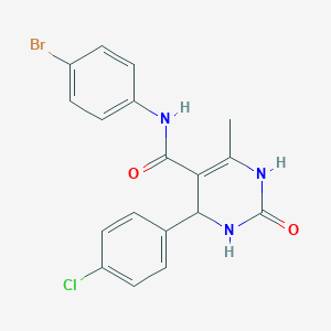 N-(4-bromophenyl)-4-(4-chlorophenyl)-6-methyl-2-oxo-1,2,3,4-tetrahydro-5-pyrimidinecarboxamide