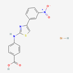 molecular formula C16H12BrN3O4S B4907866 4-{[4-(3-nitrophenyl)-1,3-thiazol-2-yl]amino}benzoic acid hydrobromide 