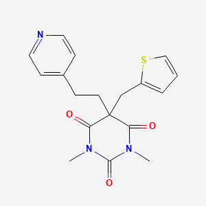 1,3-dimethyl-5-[2-(4-pyridinyl)ethyl]-5-(2-thienylmethyl)-2,4,6(1H,3H,5H)-pyrimidinetrione