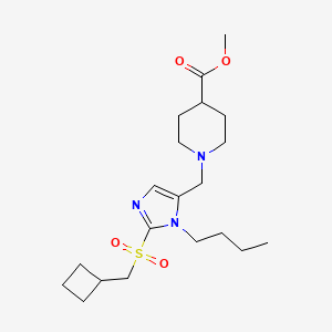 Methyl 1-[[3-butyl-2-(cyclobutylmethylsulfonyl)imidazol-4-yl]methyl]piperidine-4-carboxylate