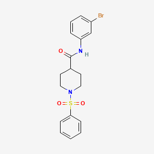 molecular formula C18H19BrN2O3S B4907881 N-(3-bromophenyl)-1-(phenylsulfonyl)-4-piperidinecarboxamide 