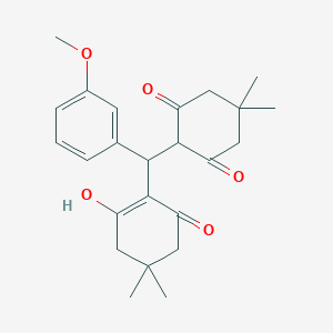 molecular formula C24H30O5 B4907885 2-[(2-hydroxy-4,4-dimethyl-6-oxo-1-cyclohexen-1-yl)(3-methoxyphenyl)methyl]-5,5-dimethyl-1,3-cyclohexanedione 