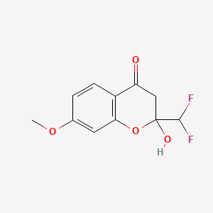 2-(DIFLUOROMETHYL)-2-HYDROXY-7-METHOXY-3,4-DIHYDRO-2H-1-BENZOPYRAN-4-ONE