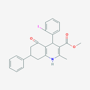 molecular formula C24H22INO3 B4907902 methyl 4-(2-iodophenyl)-2-methyl-5-oxo-7-phenyl-1,4,5,6,7,8-hexahydroquinoline-3-carboxylate CAS No. 5467-29-8