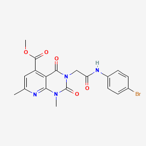 methyl 3-{2-[(4-bromophenyl)amino]-2-oxoethyl}-1,7-dimethyl-2,4-dioxo-1,2,3,4-tetrahydropyrido[2,3-d]pyrimidine-5-carboxylate