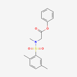 phenyl N-[(2,5-dimethylphenyl)sulfonyl]-N-methylglycinate