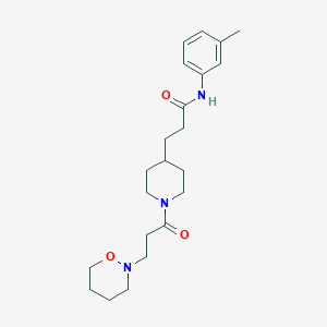 N-(3-methylphenyl)-3-{1-[3-(1,2-oxazinan-2-yl)propanoyl]-4-piperidinyl}propanamide