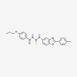 N-{[2-(4-methylphenyl)-1,3-benzoxazol-5-yl]carbamothioyl}-4-propoxybenzamide